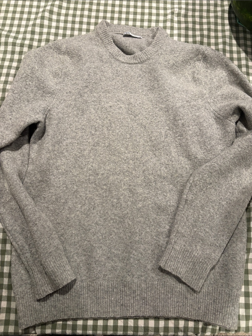 Zara Men's Heather Gray Crewneck Sweater